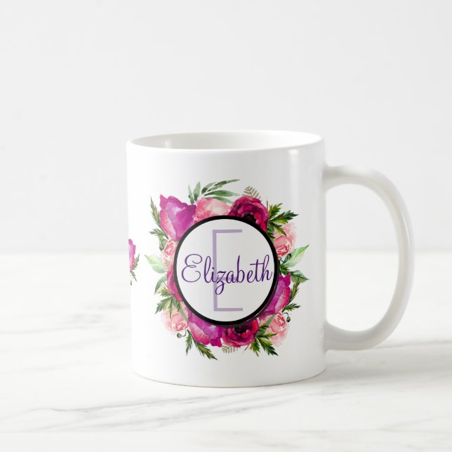 Mug Rosier rose et bouquet floral de crapaud (Droite)