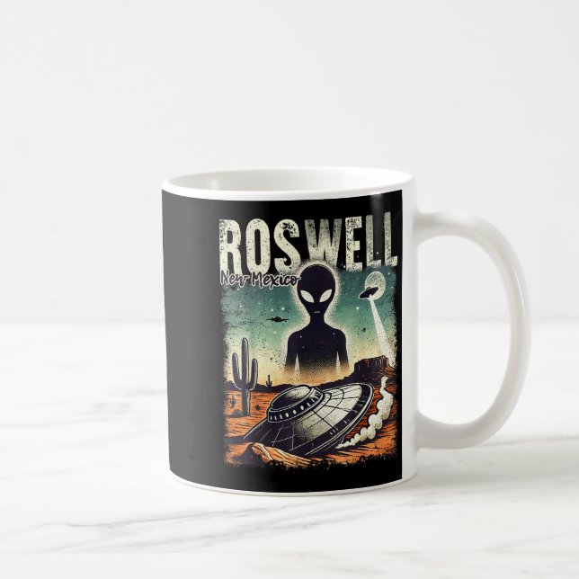 Mug Roswell New Mexico 1947 Alien Abduction Ufo Crash  (Droite)