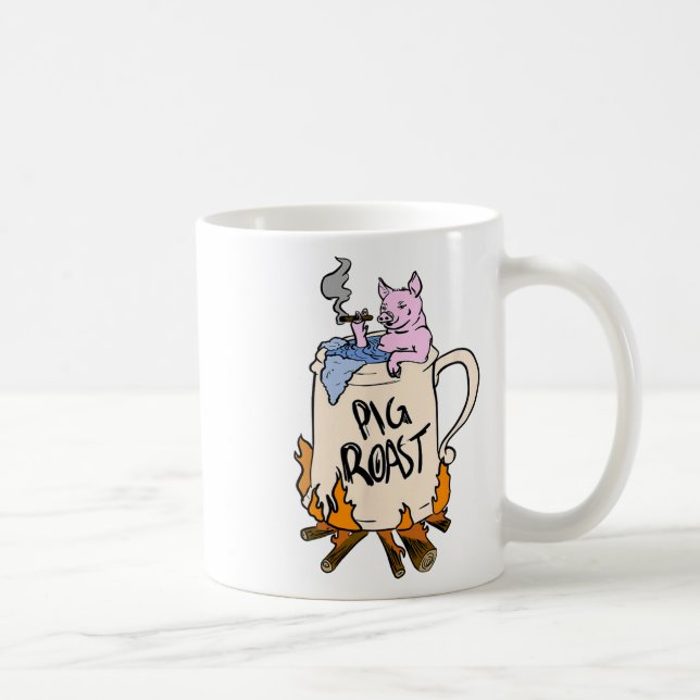 Mug Rôti De Cochon Drôle Dans Un Cadeau De Stein De Bi (Droite)