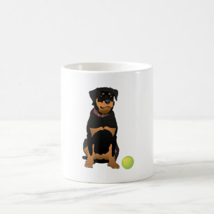 Mug Rottweiler amical avec boule verte