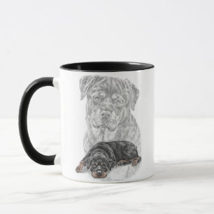 Mug Rottweiler Chien Art