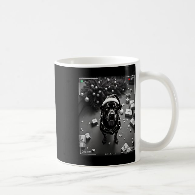 Mug Rottweiler de Noël pris en caméra  (Droite)