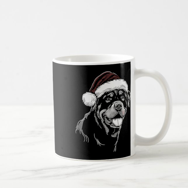 Mug Rottweiler Dog Santa Hat Christmas Xmas Pajama  (Droite)