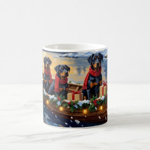 Mug Rottweiler Noël Bateau Vacances