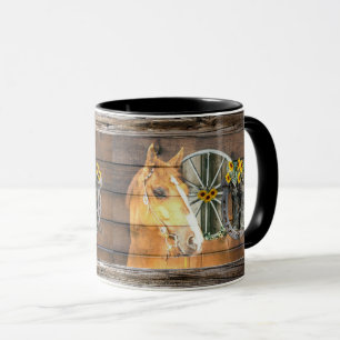 Mug Roue de Chariot Occidental Fer à Cheval Bottes de