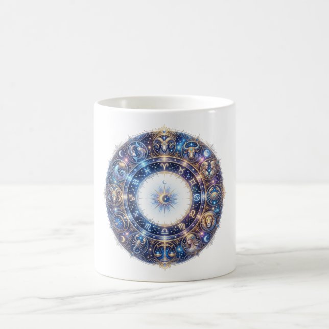 Mug Roue du zodiaque céleste avec 12 signes astrologiq (Centre)