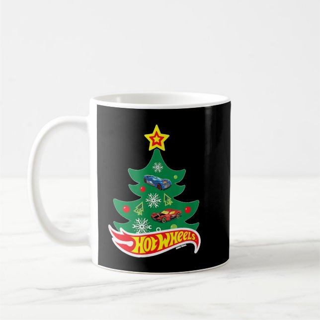 Mug Roues chaudes Roues chaudes Arbre de Noël (Gauche)
