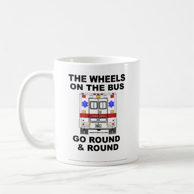 Mug Roues sur l'autobus - ambulance (tasse) (Gauche)