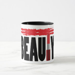 Mug Rouge à lèvres de typographie de beauté