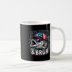 Mug Rouge blanc & Bruh 4 juillet pêche brun