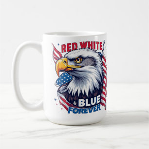 Mug Rouge Blanc & Bleu Forever Drapeau Américain Patri