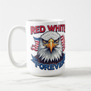 Mug Rouge Blanc & Bleu Forever Drapeau Américain Patri