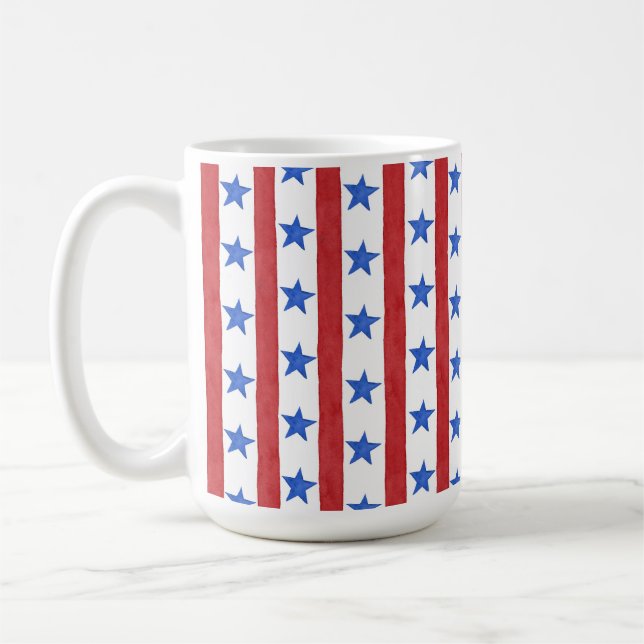 Mug Rouge Blanc & Bleu Patriotique (Gauche)