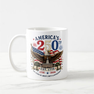 Mug Rouge Blanc Bleu Quatre Juillet