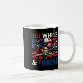 Mug Rouge Blanc Bruh Patriotique Amérique Pêche 4
