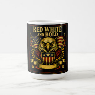 Mug Rouge Blanc et Audacieux – Fierté des couleurs amé