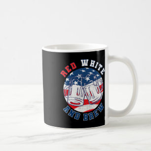 Mug Rouge Blanc Et Bière ! Pour Une Bière Merica Du 4 