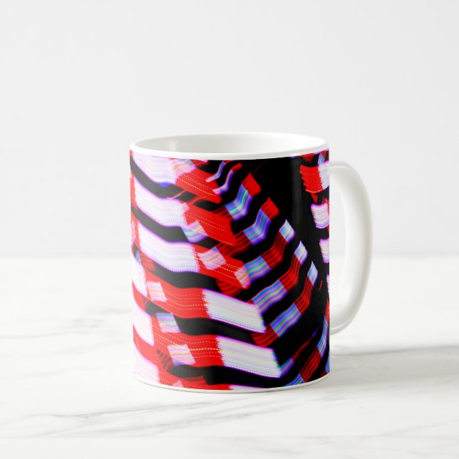 Mug Rouge blanc et bleu (Devant droit)