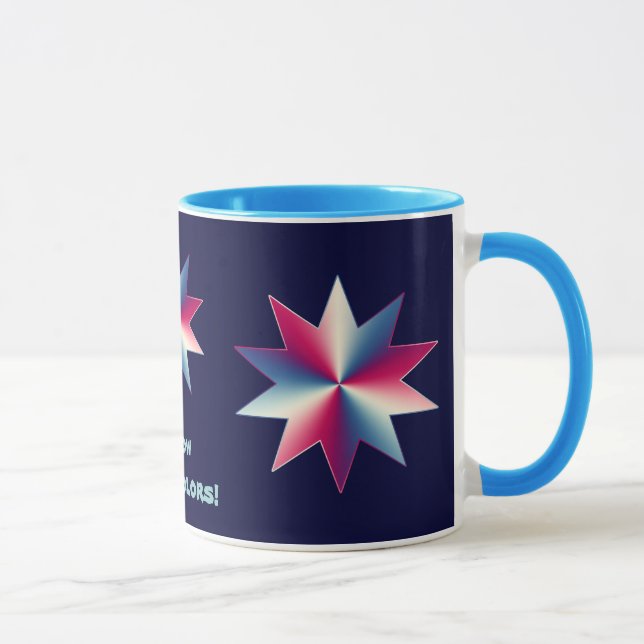 Mug Rouge, blanc et bleu (Droite)
