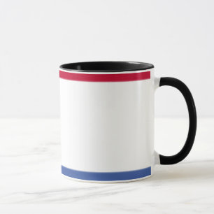 Mug rouge, blanc et bleu