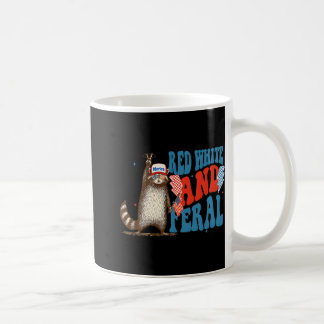 Mug Rouge Blanc Et Feral Funky Trump Raccoon 4 Juil