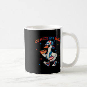 Mug Rouge Blanc Et Oie Drôle 4 Juillet Patriotique Éta