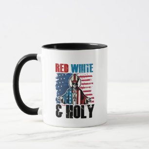 Mug Rouge Blanc et Saint Pape Léon XIV, 4 juillet
