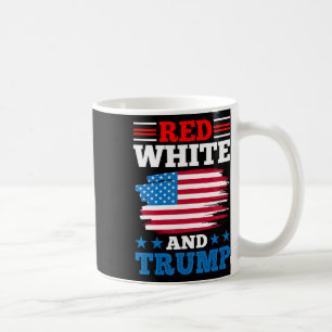 Mug Rouge Blanc Et Trump - Drapeau Américain Pro-trump