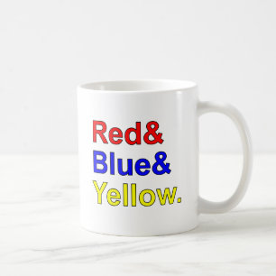 Mug Rouge Bleu Jaune   Couleurs Primaires
