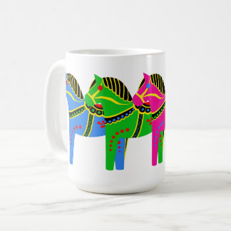 Mug Rouge/bleu/rose/vert Nordic Folk Dala cheval