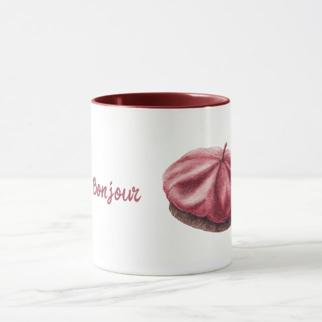 Mug Rouge Bonjour Béret (Centre)