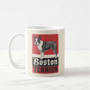 Mug rouge Boston Terrier