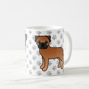 Mug Rouge Bullmastiff Chien de Dessin Animé Mignon