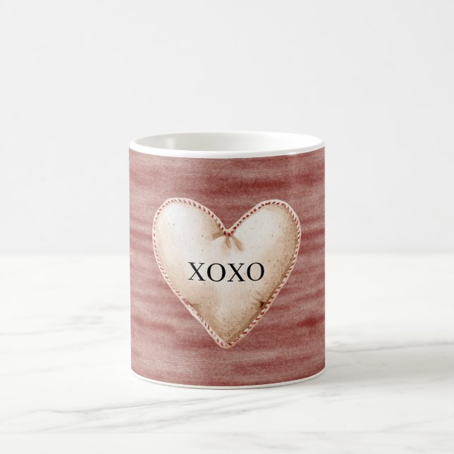Mug Rouge Cerise Blush Cream Heart XOXO (Centre)