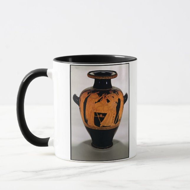 Mug Rouge-chiffre stamnos de grenier dépeignant le (Gauche)
