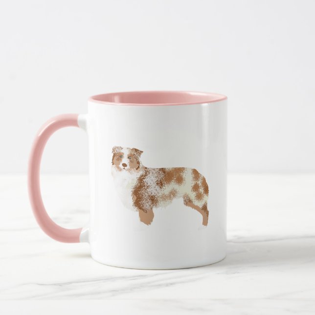 Mug rouge de berger australien (Gauche)