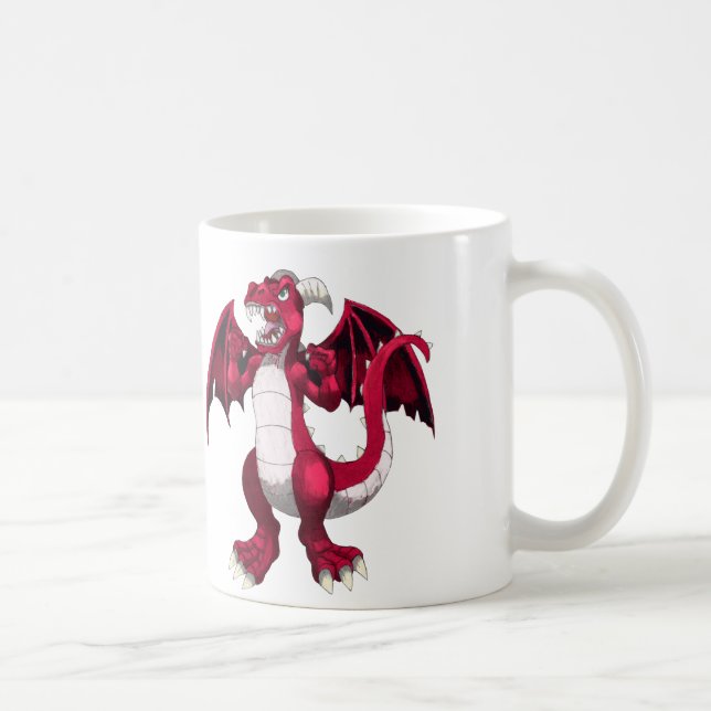 Mug Rouge de dragon d'hurlement (Droite)