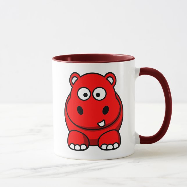 Mug Rouge d'hippopotame (Droite)