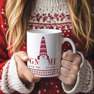 Mug Rouge et blanc nordique Gnome Pour les fêtes