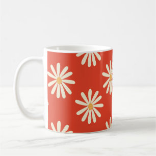 Mug rouge et moutarde années 1970 super rétro rétro fl