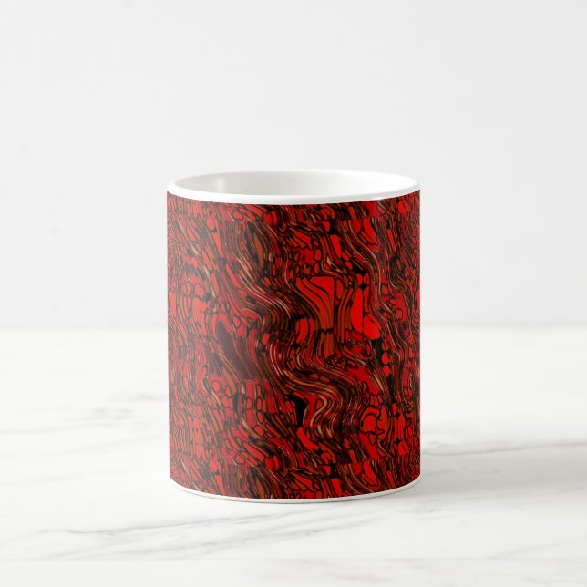Mug Rouge Et Noir Abstrait (Centre)