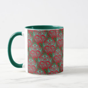 Mug rouge et vert de Noël