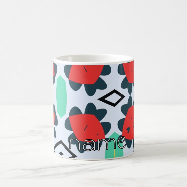 Mug Rouge et Vert Ludiques Expressifs (Centre)