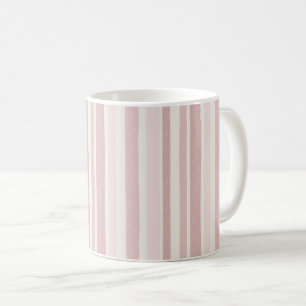 Mug Rouge Glycine Aquarelle Rayures Moderne Bohème
