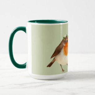 Mug Rouge-gorge anglais personnalisé Jardin d'oiseaux