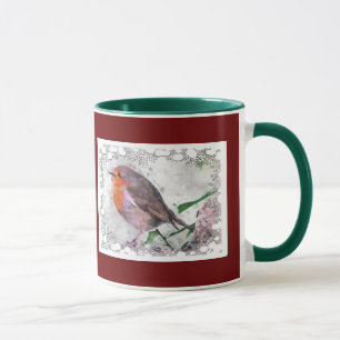 Mug Rouge-gorge d'acclamation de Noël