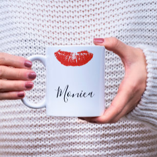 Mug Rouge Kiss Lipstick à lèvres Personnalisé Musique