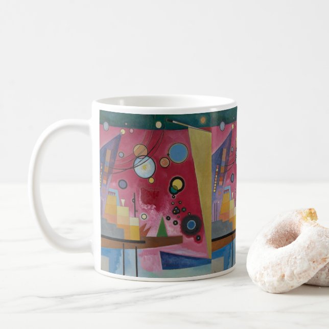Mug Rouge lourd par Wassily Kandinsky (Avec donut)