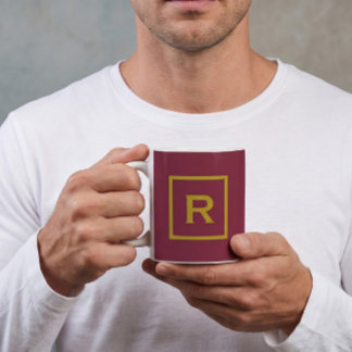 Mug Rouge Luxueux Uni Couleur Simple Personnel