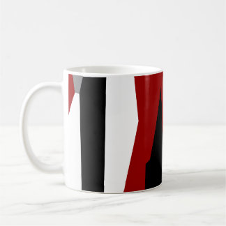 Mug Rouge noir et blanc abstrait